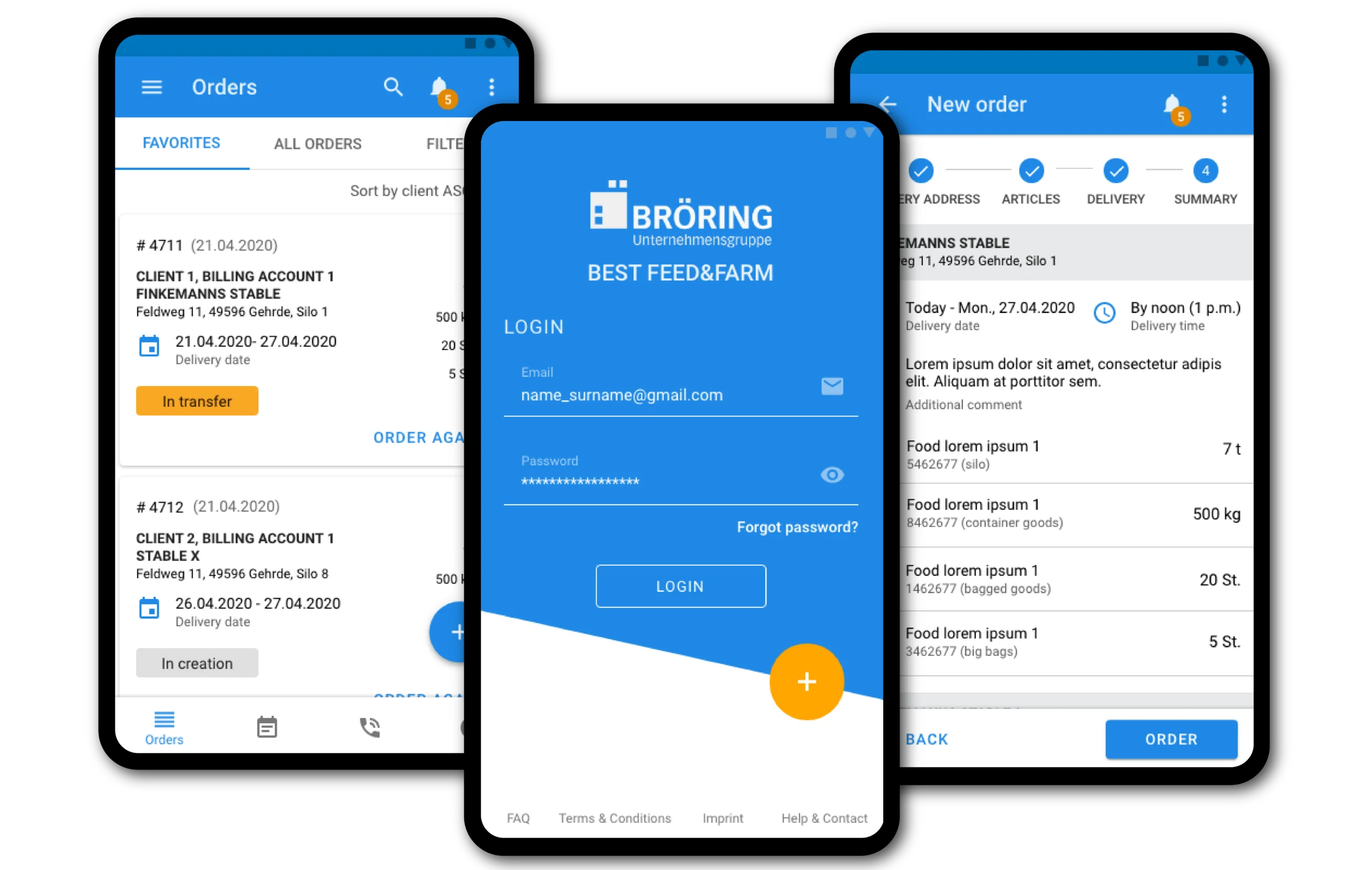 A Custom Animal Food Sales App — product screenshot
