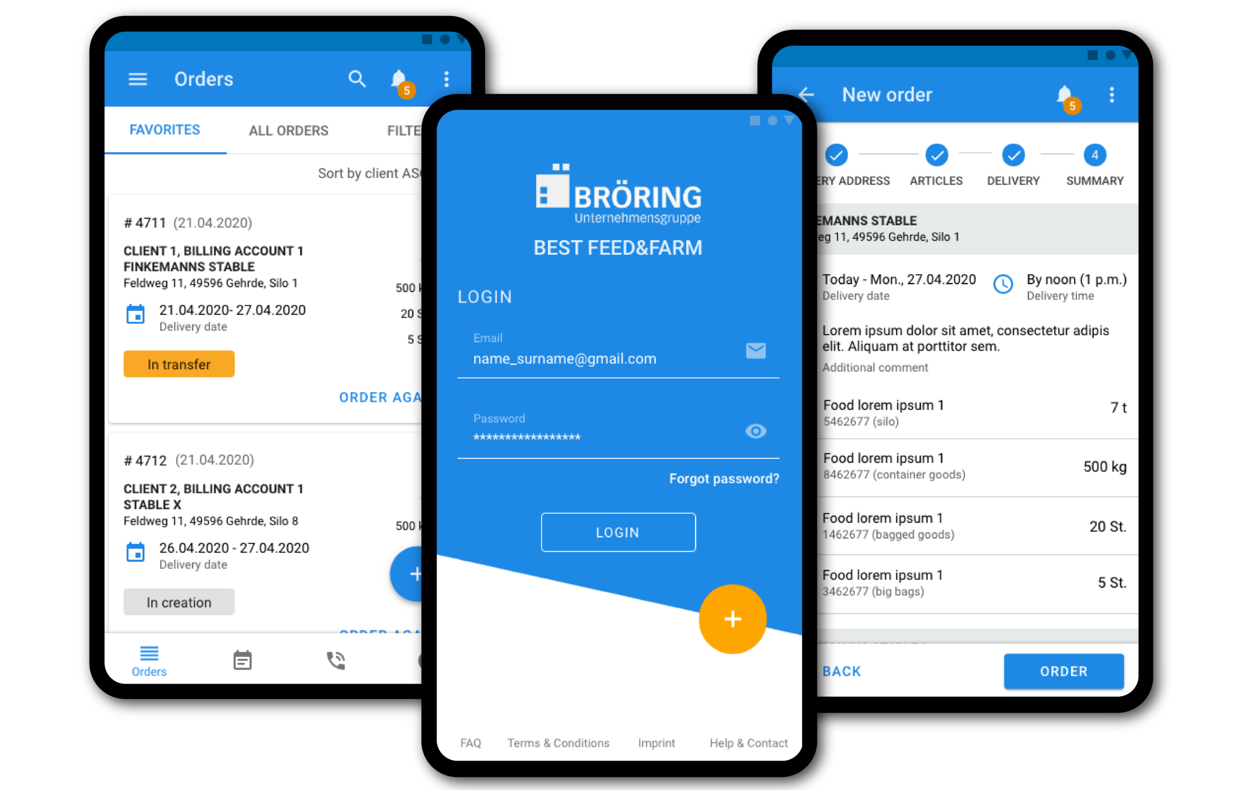 A Custom Animal Food Sales App