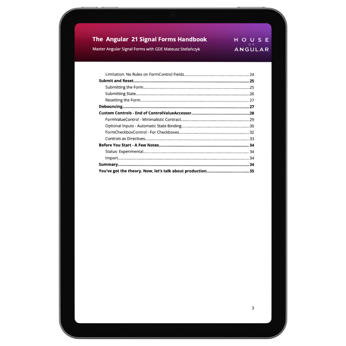 Ebook Angular Signal Forms - House of Angular