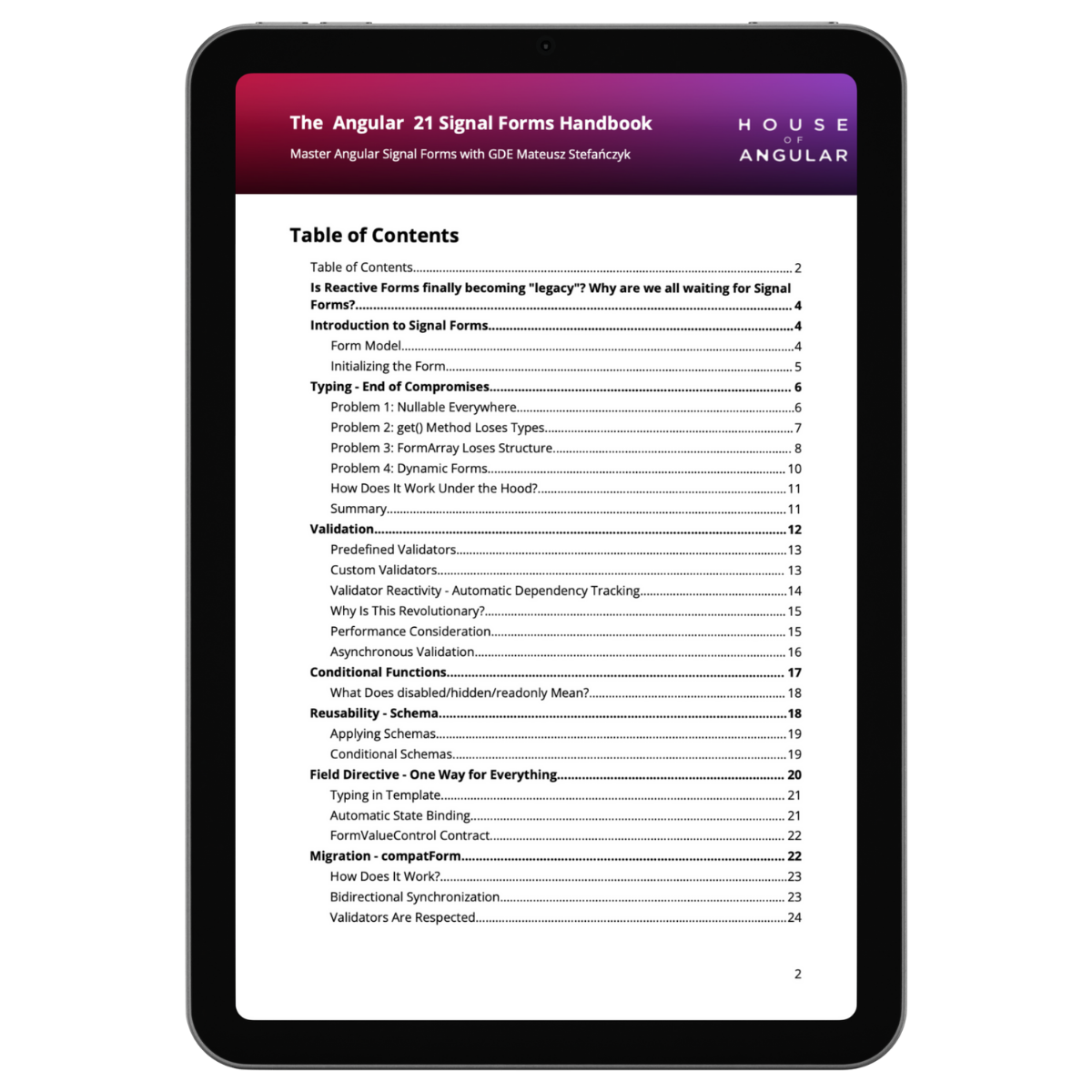 Ebook Angular Signal Forms - House of Angular
